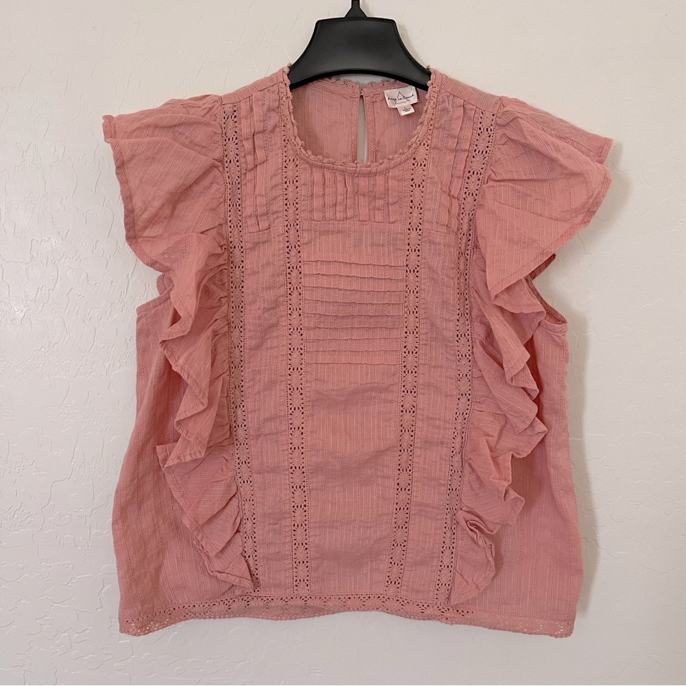 Keep in touch Pink Ruffled Women's Top